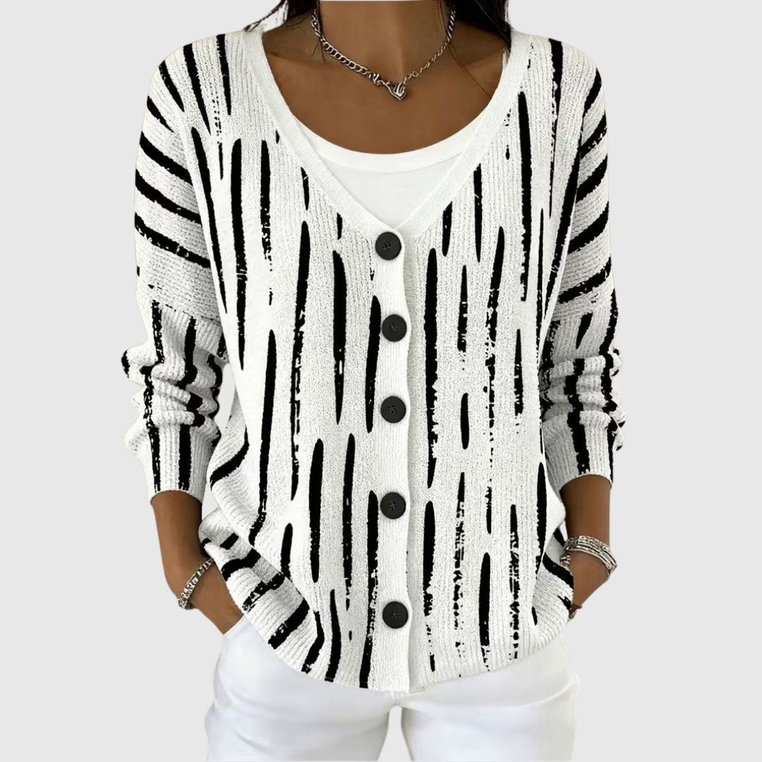 Froukje | Gebreid vest met knopen
