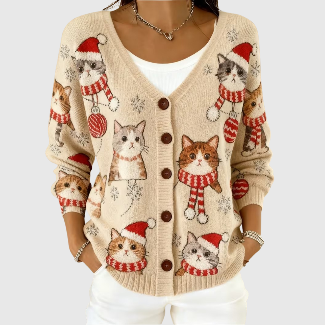 Marga | Gebreid vest met knopen