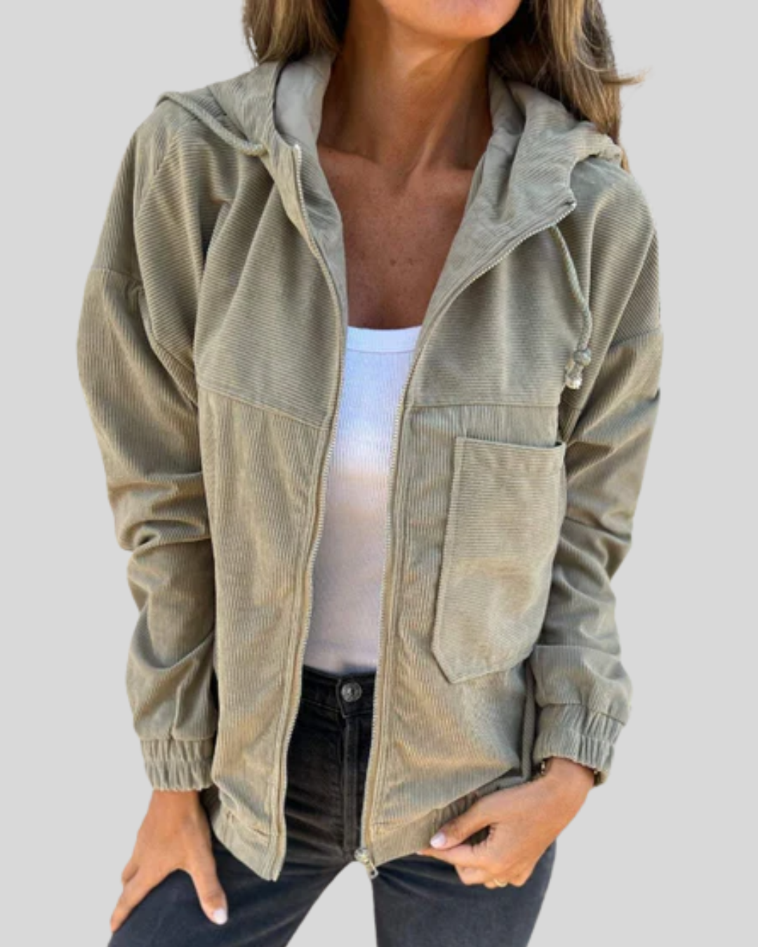 Mabel | Zacht gilet met rits