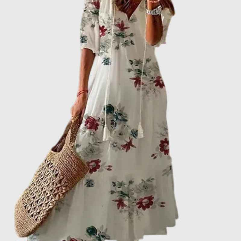 Amalia | Vintage Boho Maxi Zomerjurk