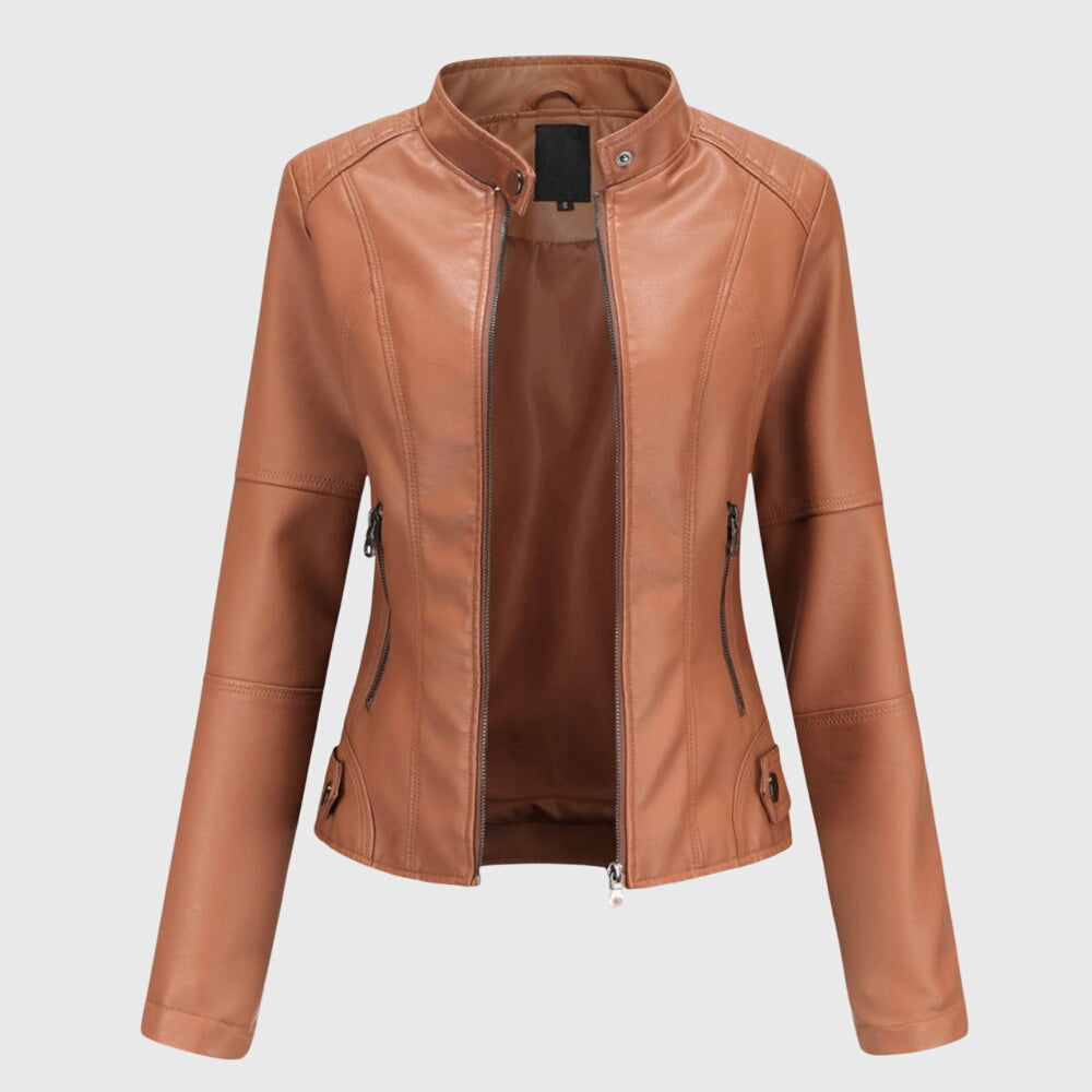 Giorgina | Elegante Leren Jas voor Dames