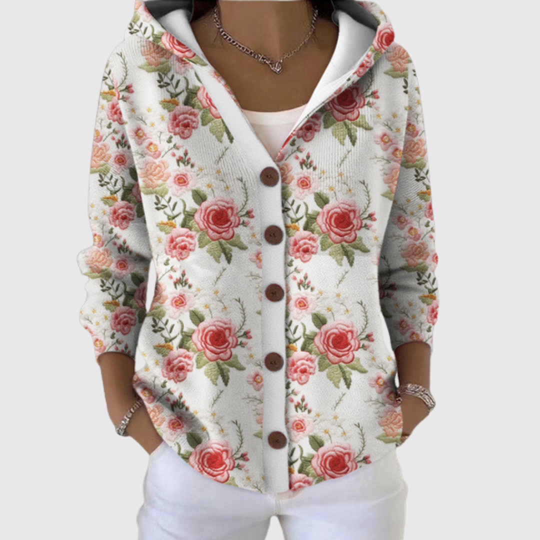 Tjitske | Gebreid vest met capuchon