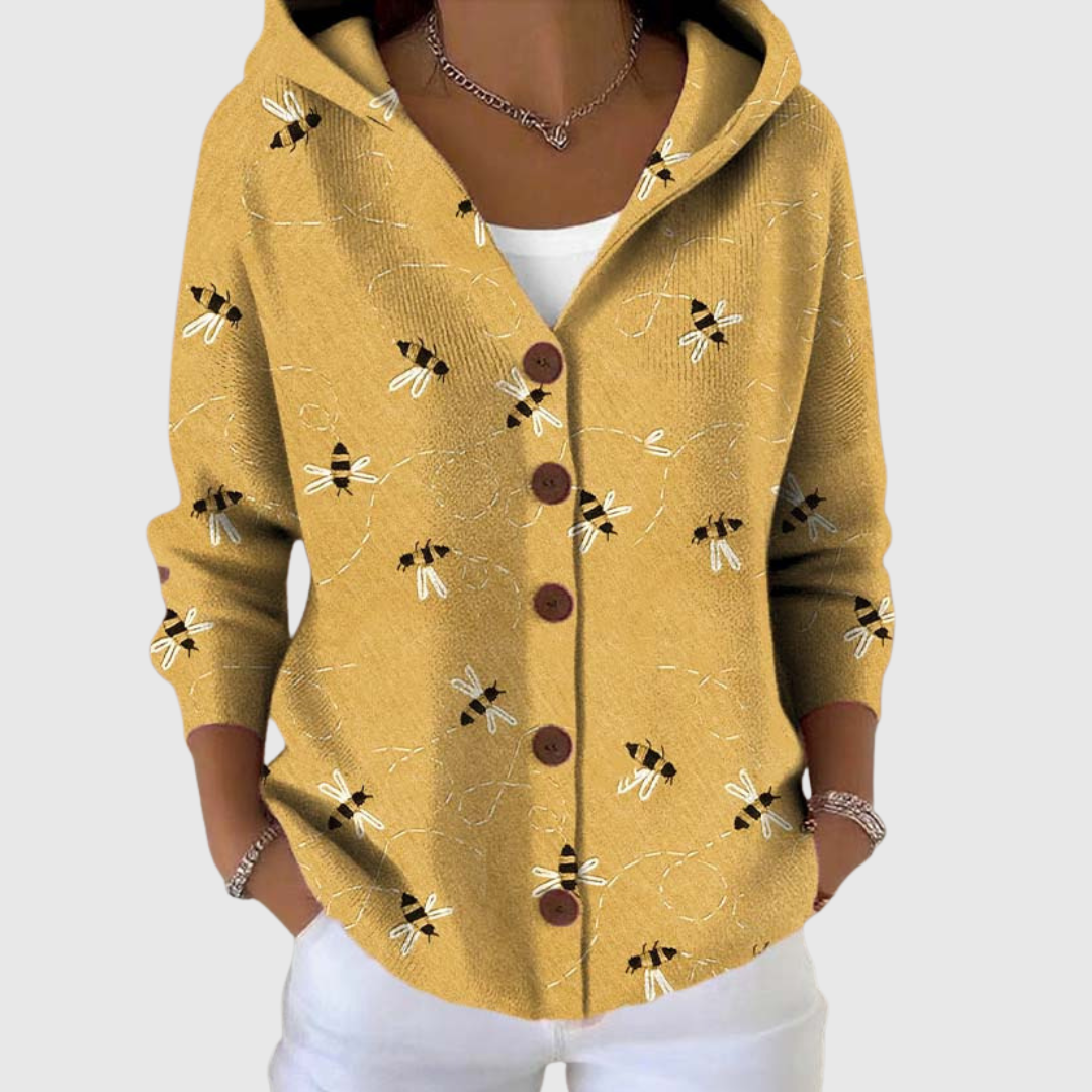 Minke | Gebreid vest met capuchon