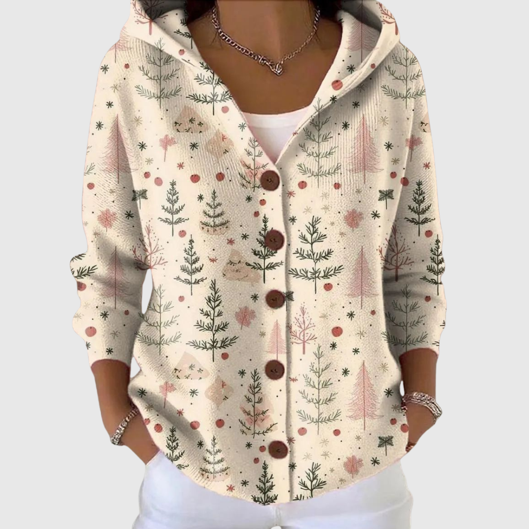 Roelie | Gebreid vest met capuchon