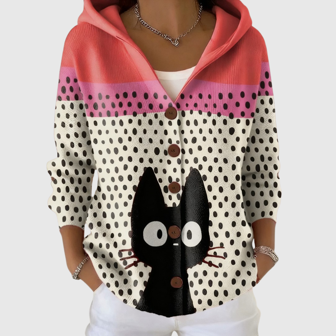 Liesbeth | Gebreid vest met capuchon
