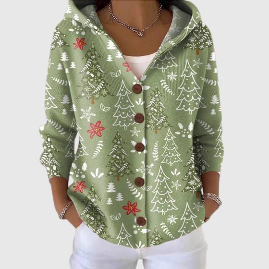Wilhelmien | Gebreid vest met capuchon