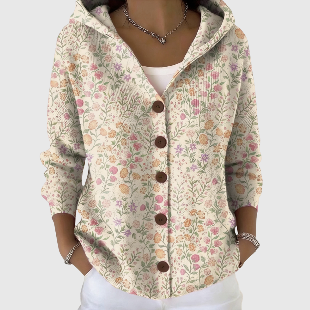 Gerrie | Gebreid vest met capuchon