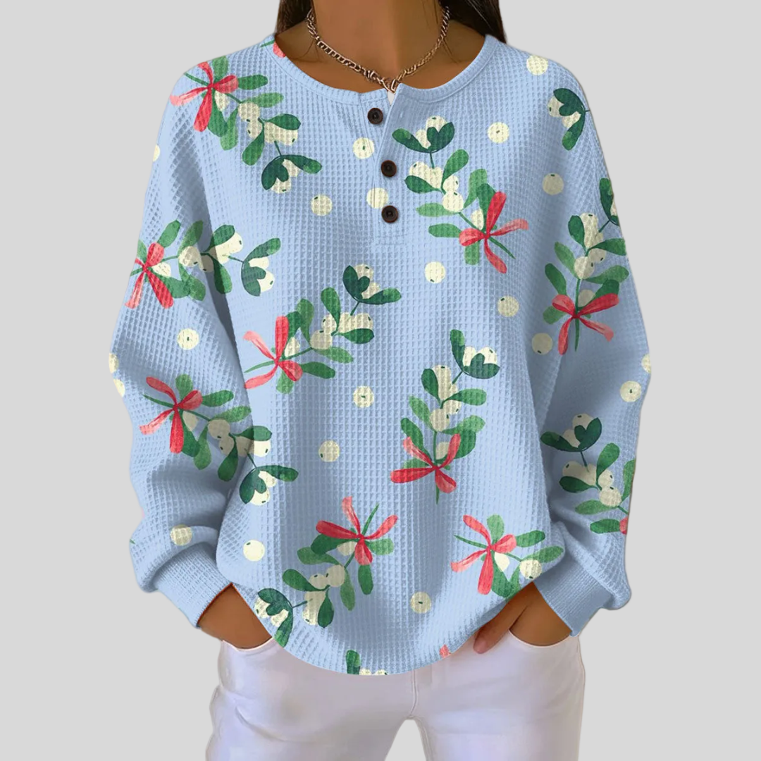 Edalynn | Kerstmotief Sweatshirt