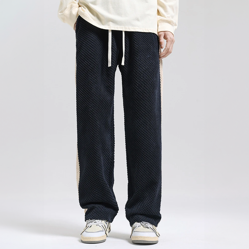 Charlie | Ribcord joggingbroek met zijstreep