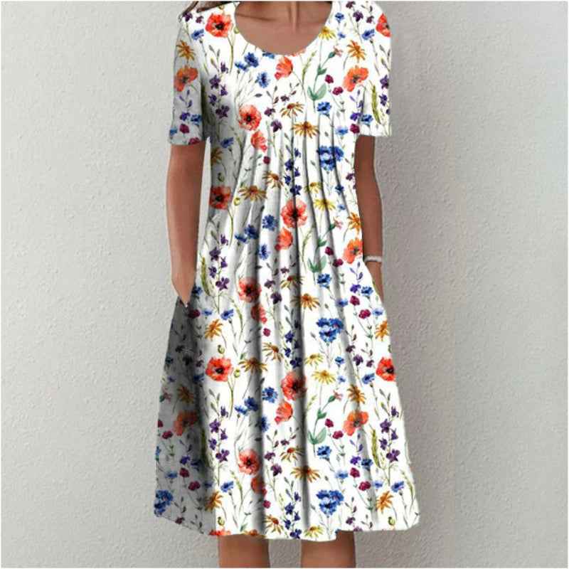Hailey | Elegante en casual bloemenjurk met zakken