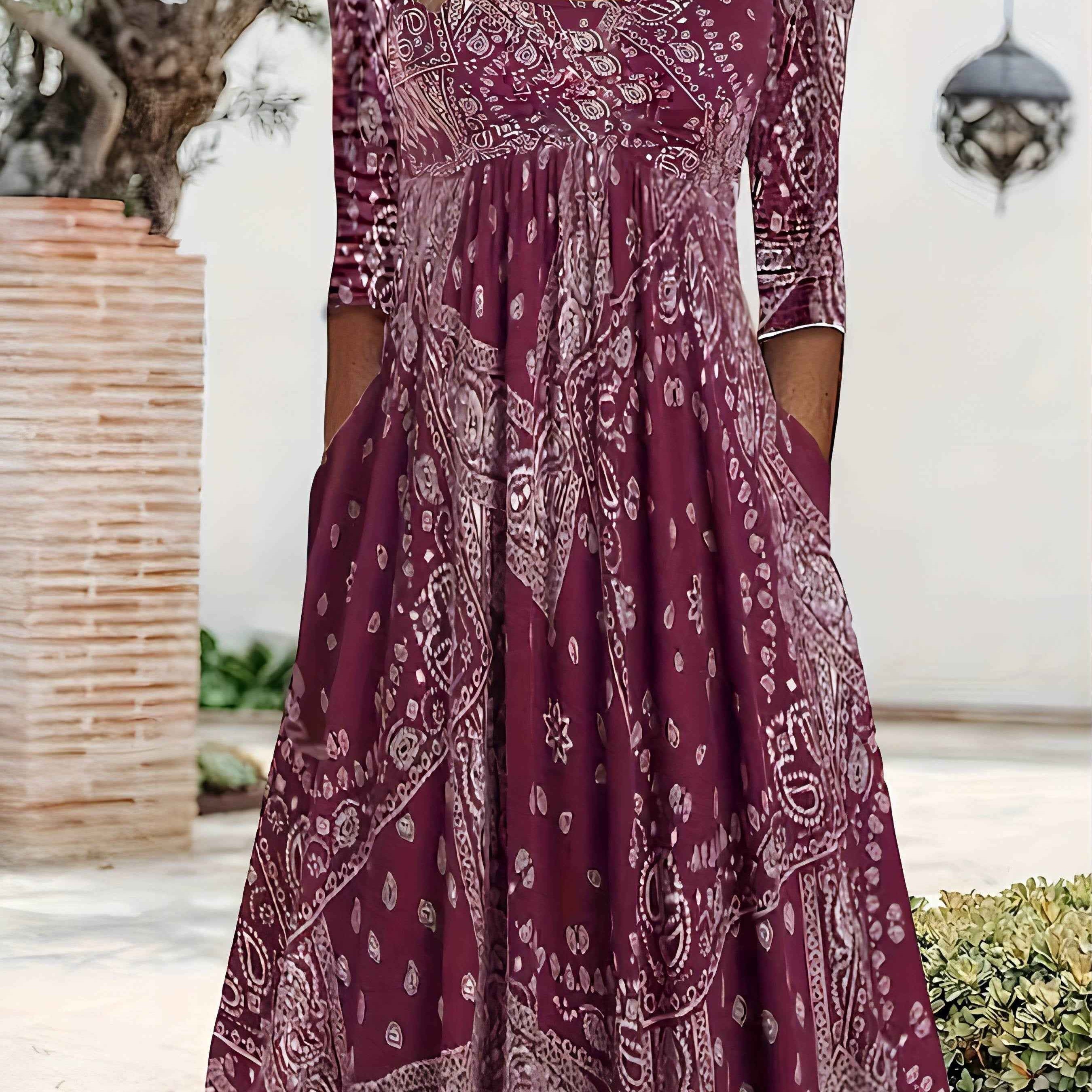 ELOWEN | MIDI JURK MET LANGE MOUWEN CASUAL