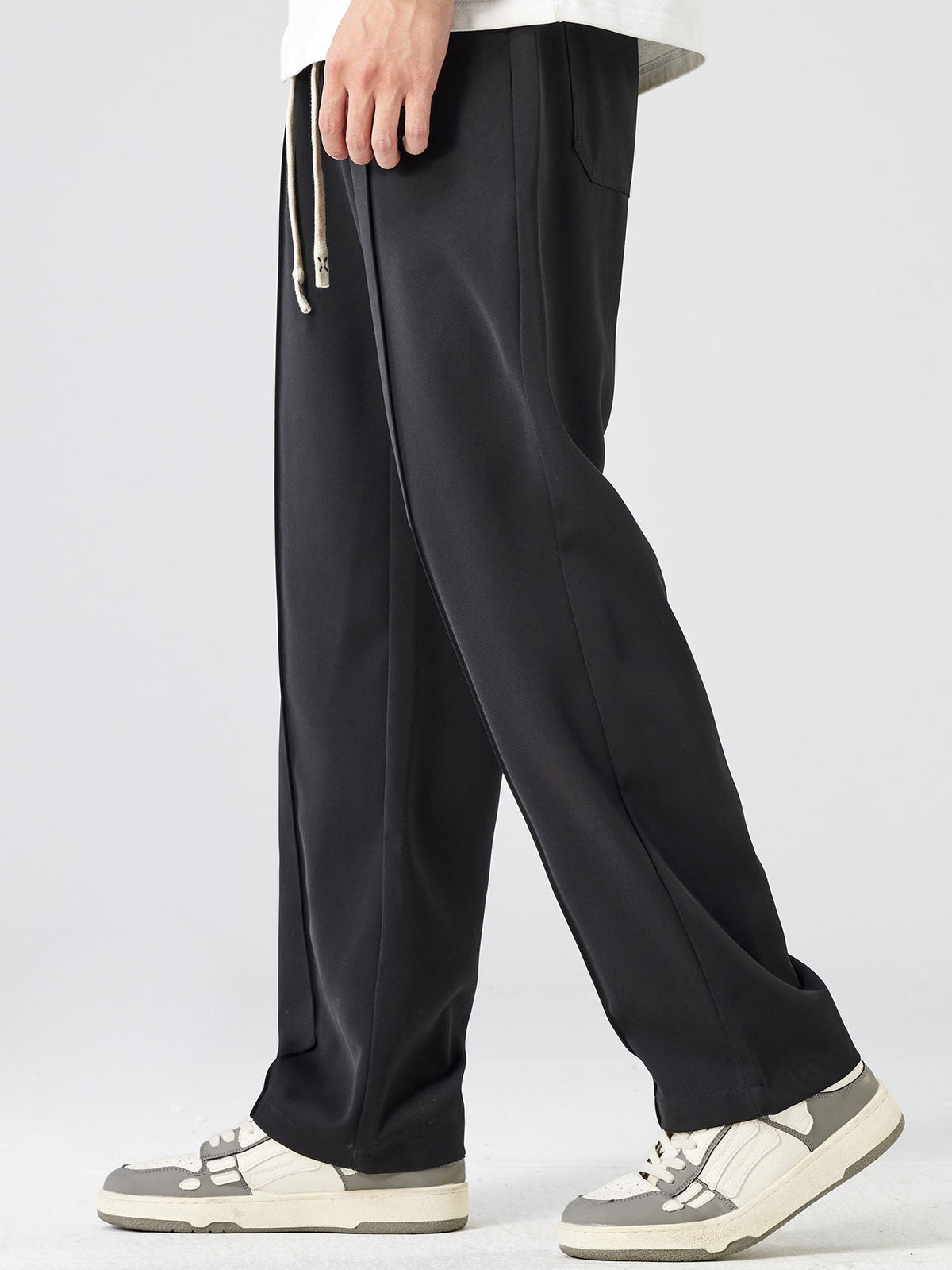 Abel | Geplooide pantalon met trekkoord