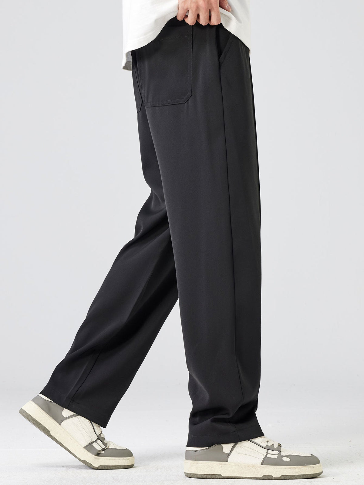 Abel | Geplooide pantalon met trekkoord
