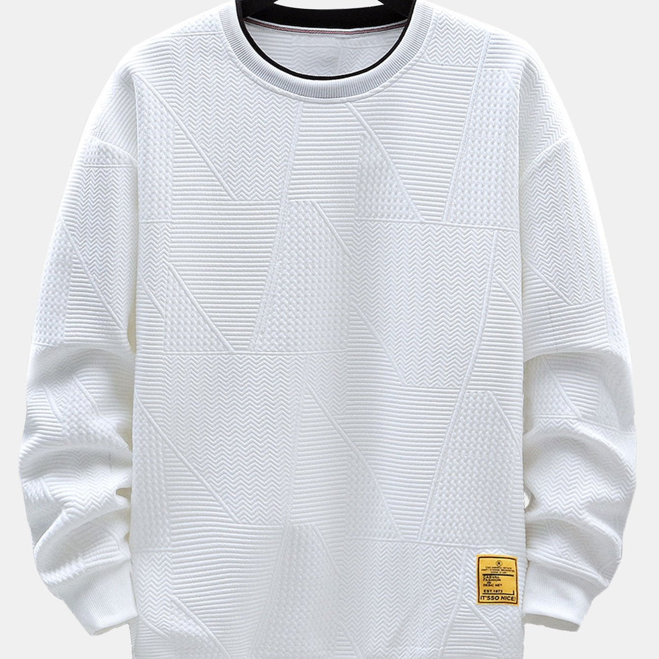 Albert | Sweater met geometrisch streepjacquard en relaxte pasvorm