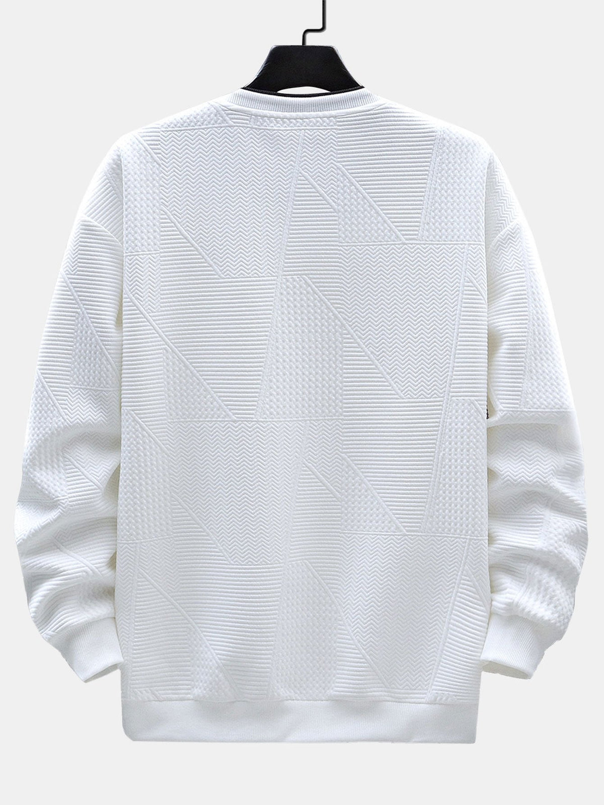 Albert | Sweater met geometrisch streepjacquard en relaxte pasvorm