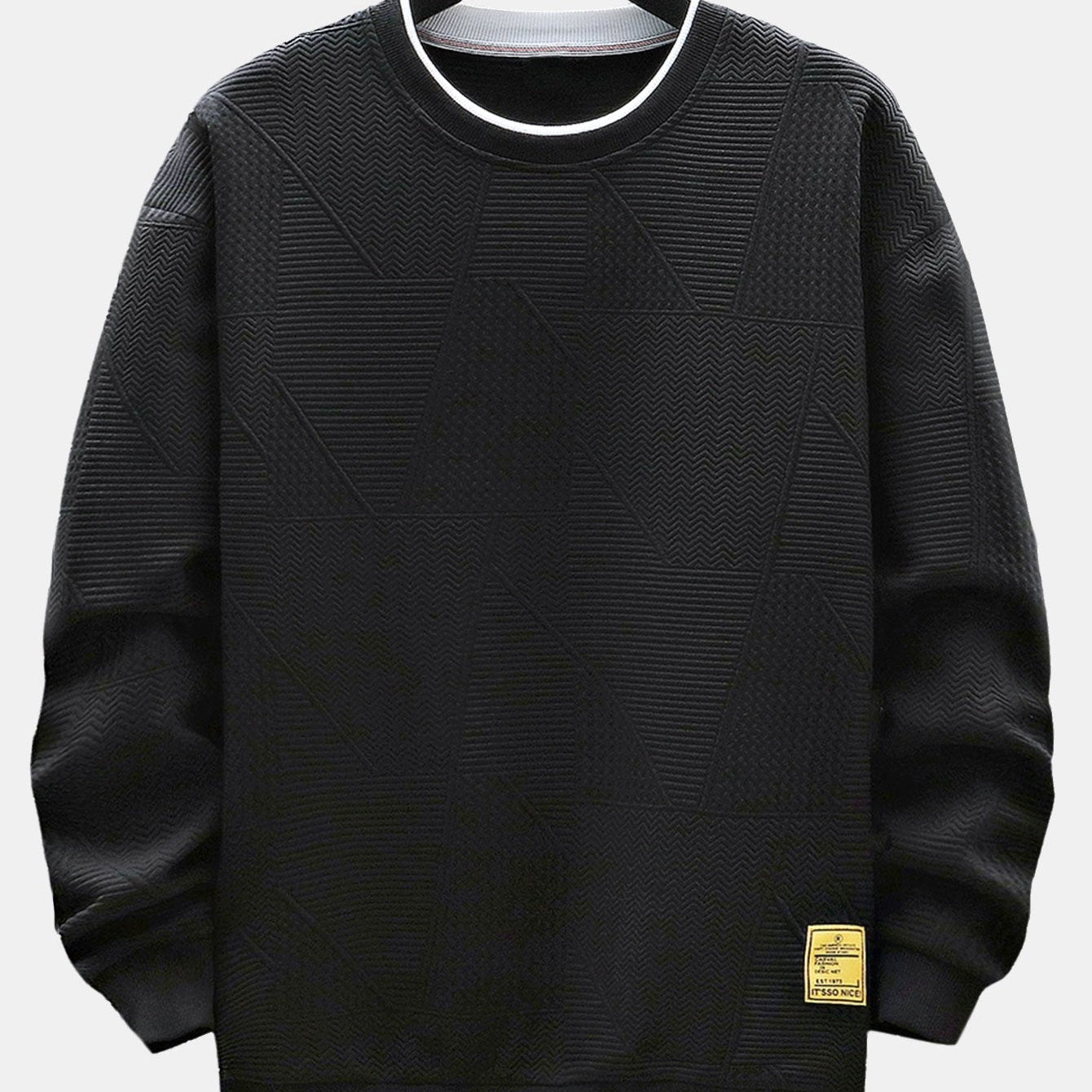 Albert | Sweater met geometrisch streepjacquard en relaxte pasvorm