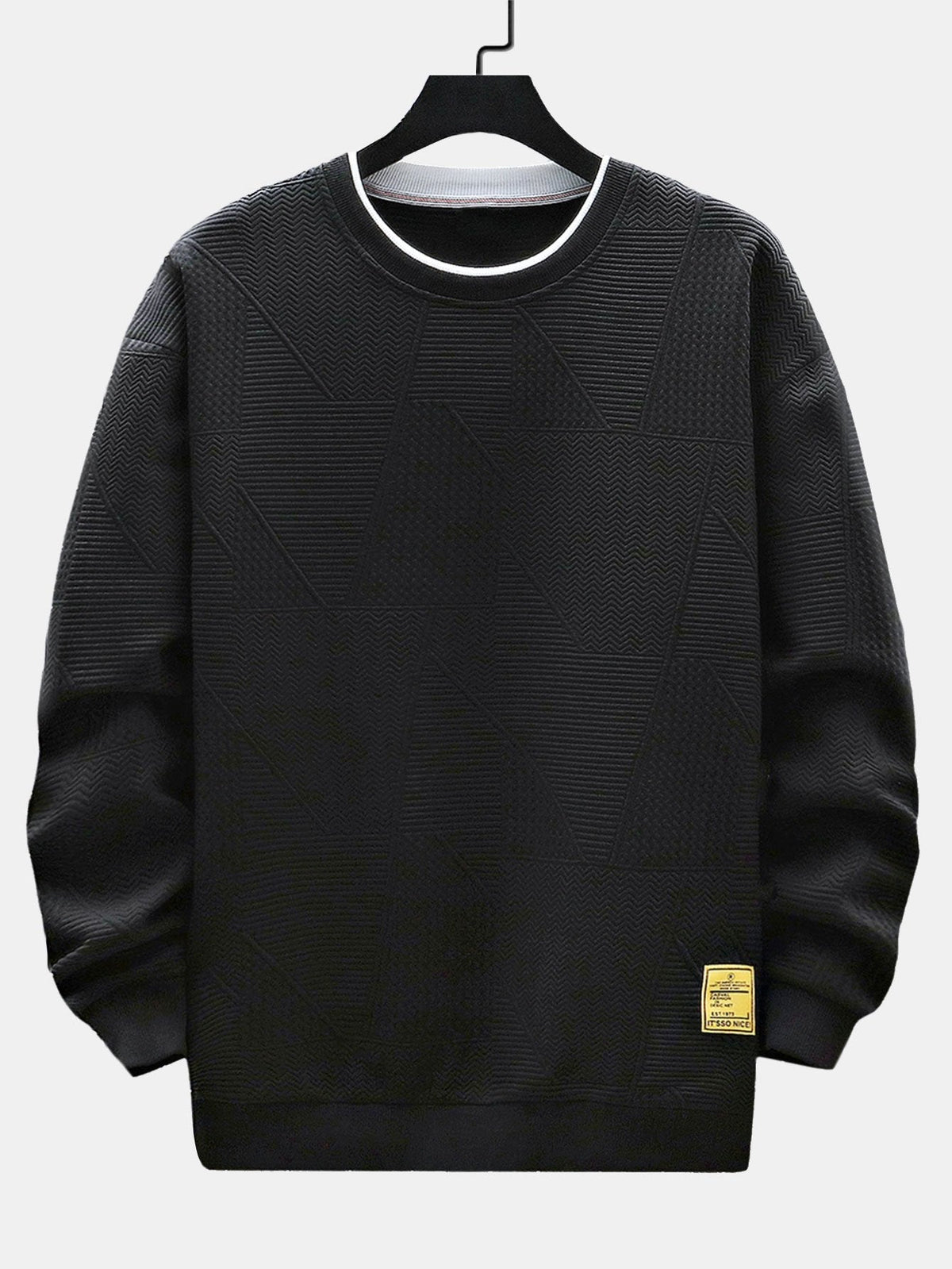 Albert | Sweater met geometrisch streepjacquard en relaxte pasvorm