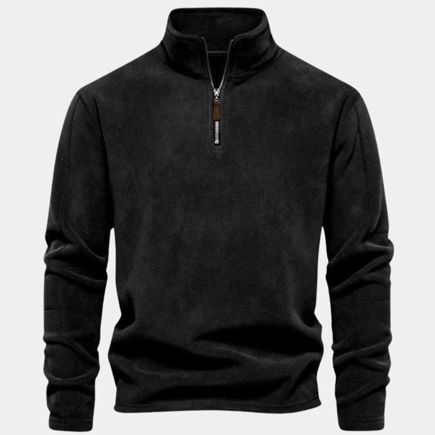 Ties | Beige trui met halve rits