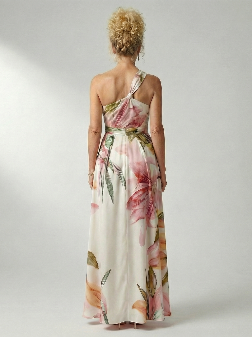 Anita | Maxi-jurk met bloemenprint en bindceintuur