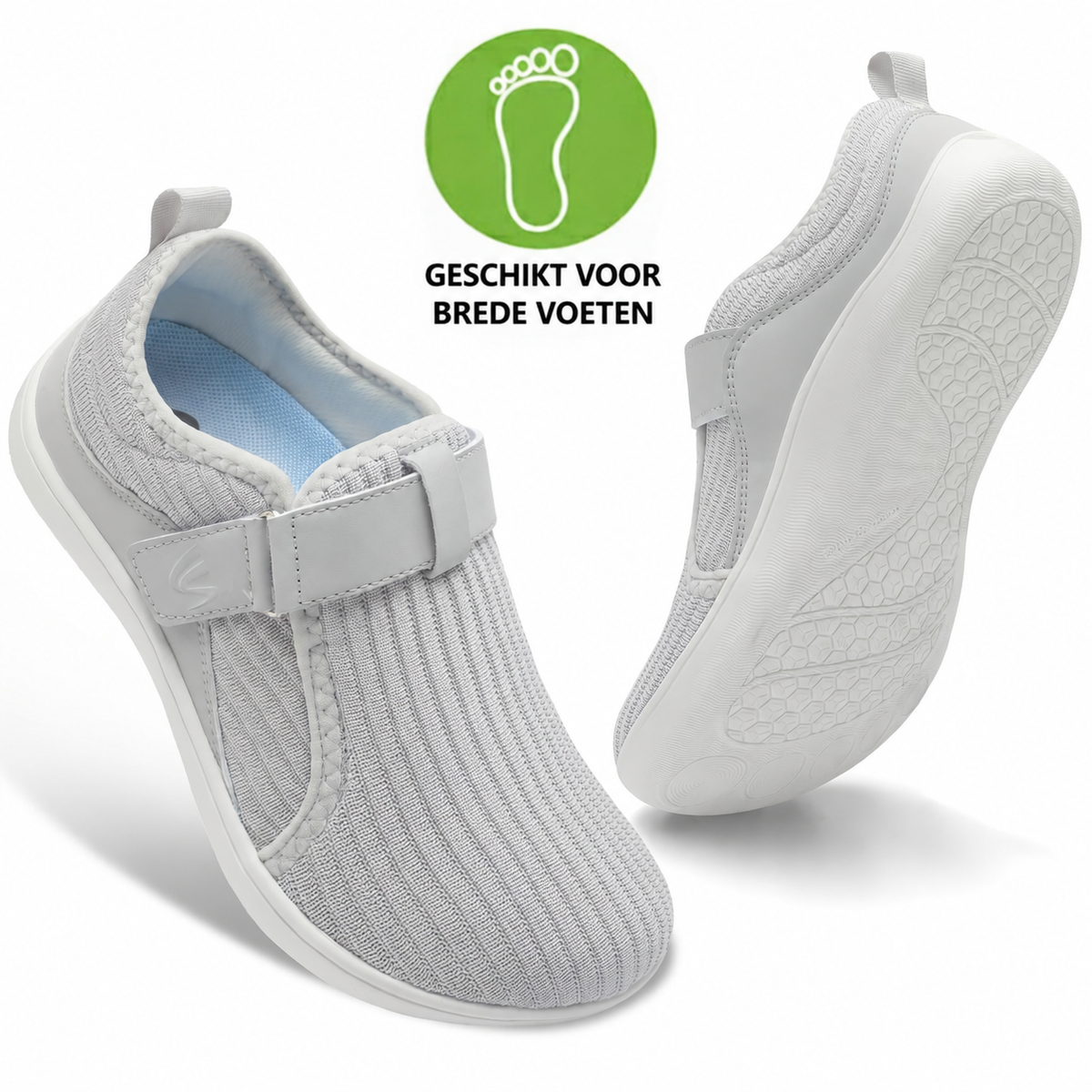 Anke | Verstelbare Comfort-Sneaker met Extra Brede Pasvorm – Moeiteloos aan- en uittrekken