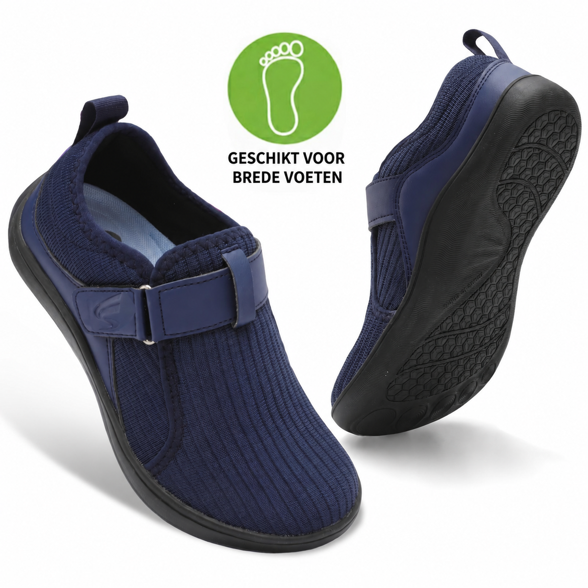 Anke | Verstelbare Comfort-Sneaker met Extra Brede Pasvorm – Moeiteloos aan- en uittrekken