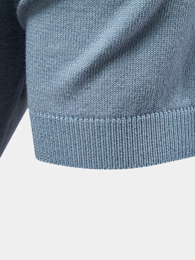 Arjan | Polo met zwart-camel kleurvlakken