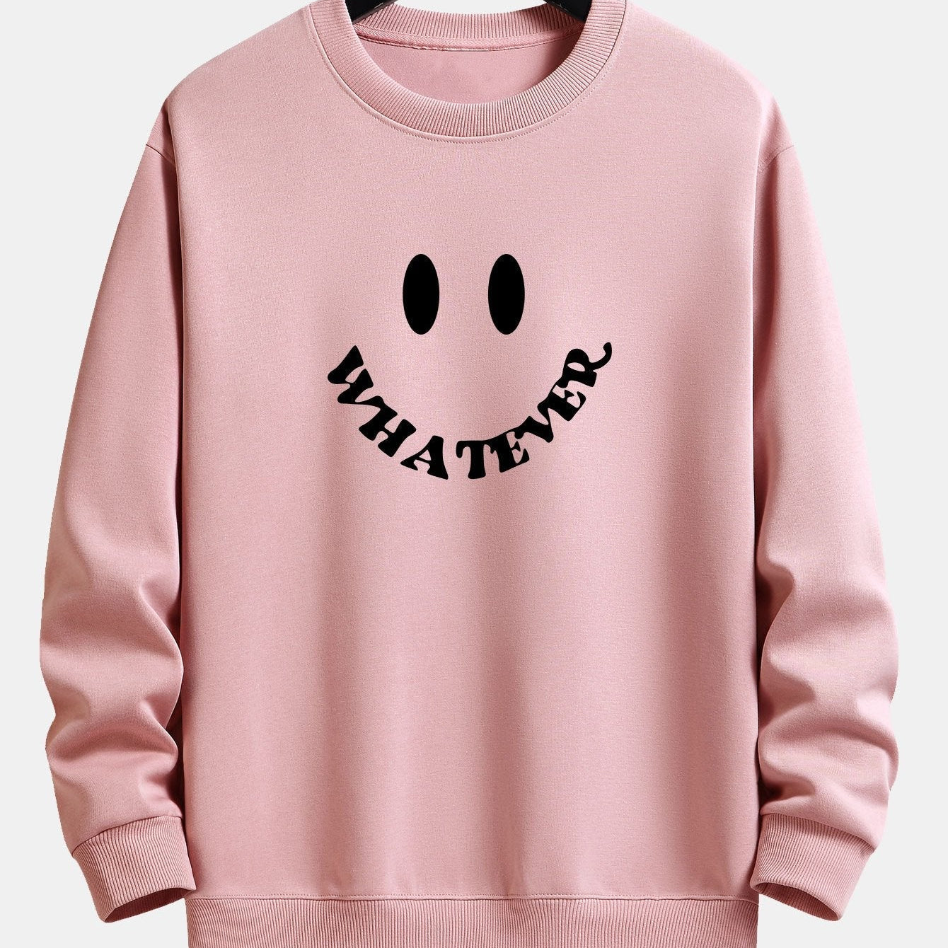 Arjen | Sweater met smiley- en tekstopdruk en relaxte pasvorm