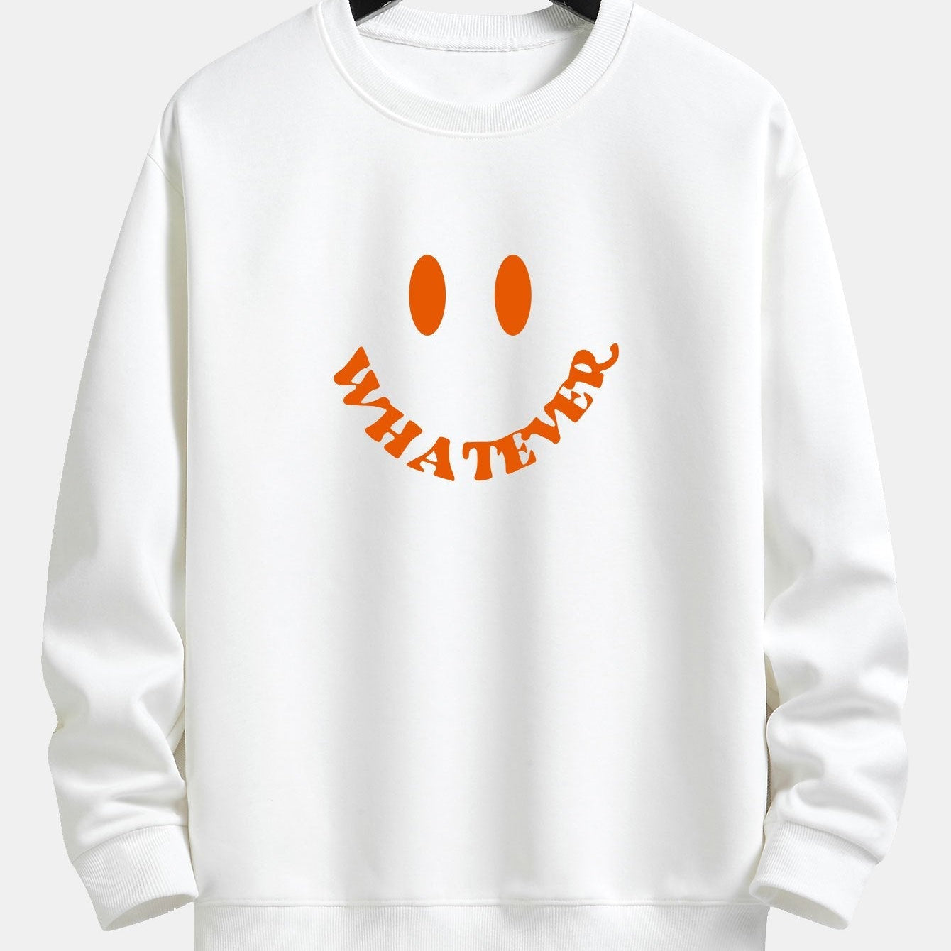 Arjen | Sweater met smiley- en tekstopdruk en relaxte pasvorm
