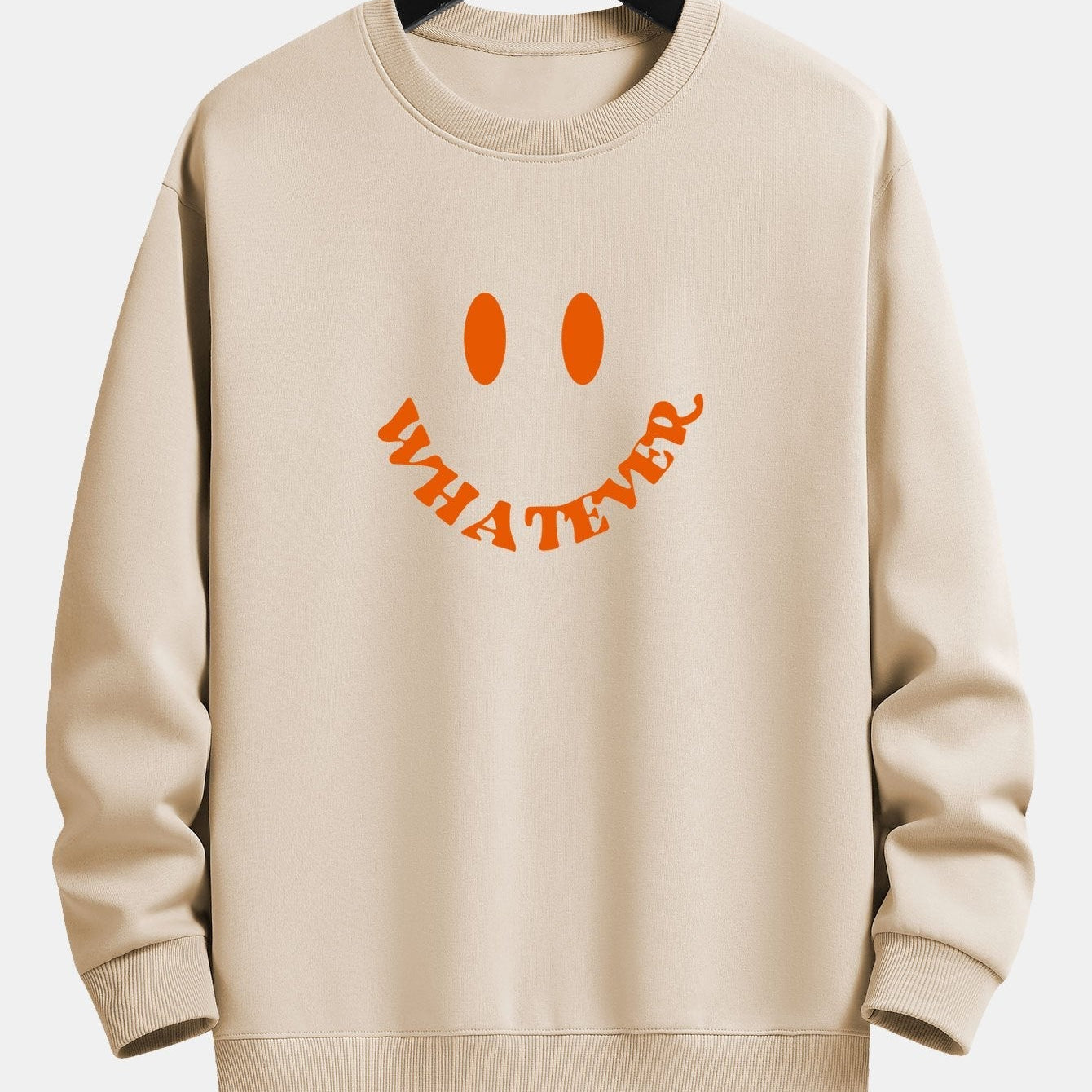 Arjen | Sweater met smiley- en tekstopdruk en relaxte pasvorm