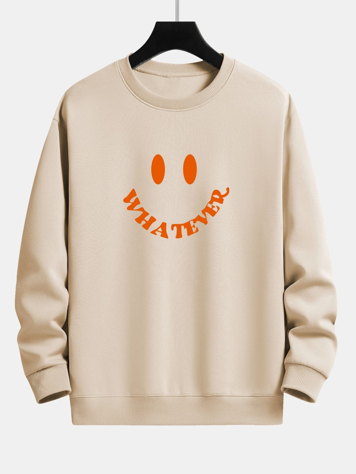 Arjen | Sweater met smiley- en tekstopdruk en relaxte pasvorm