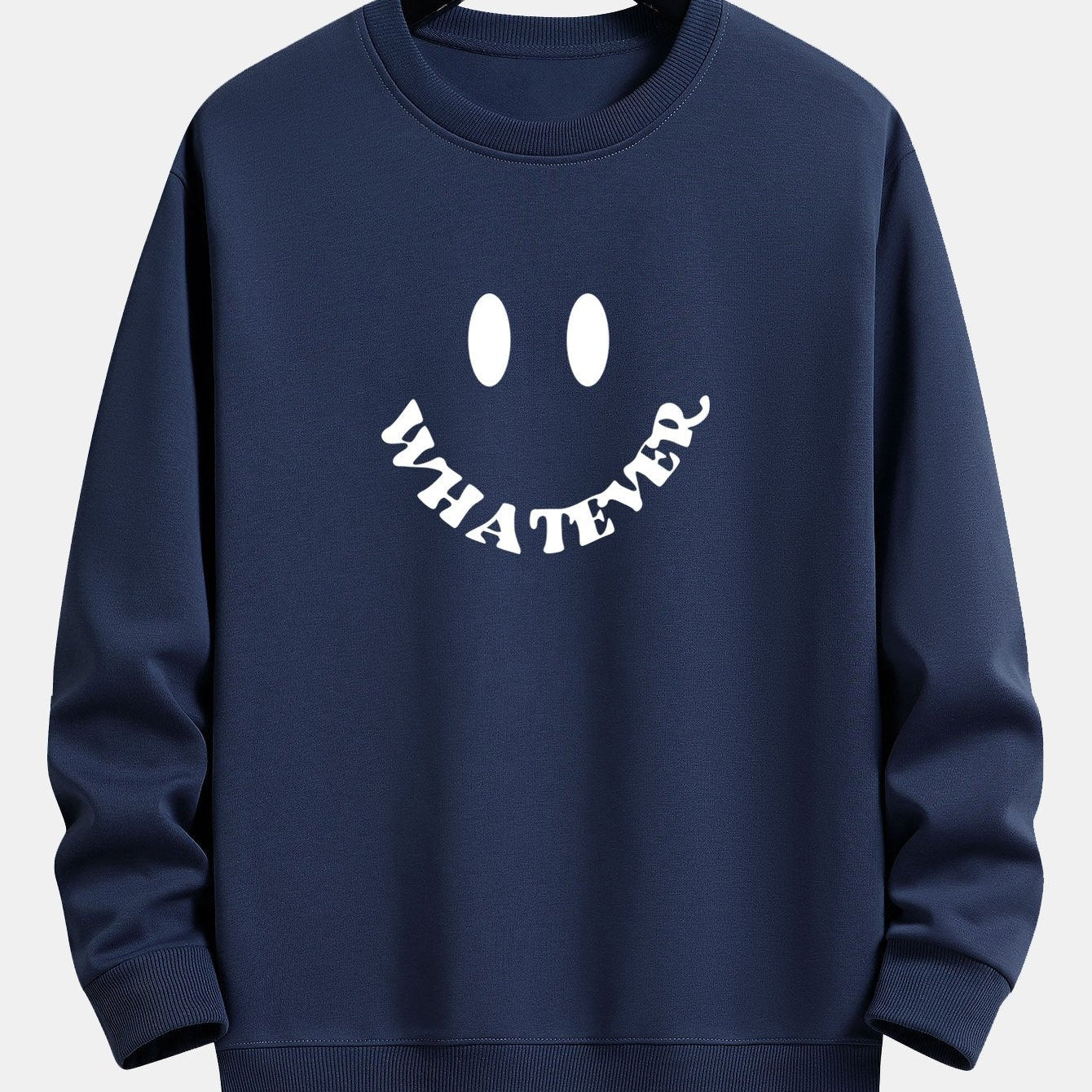 Arjen | Sweater met smiley- en tekstopdruk en relaxte pasvorm