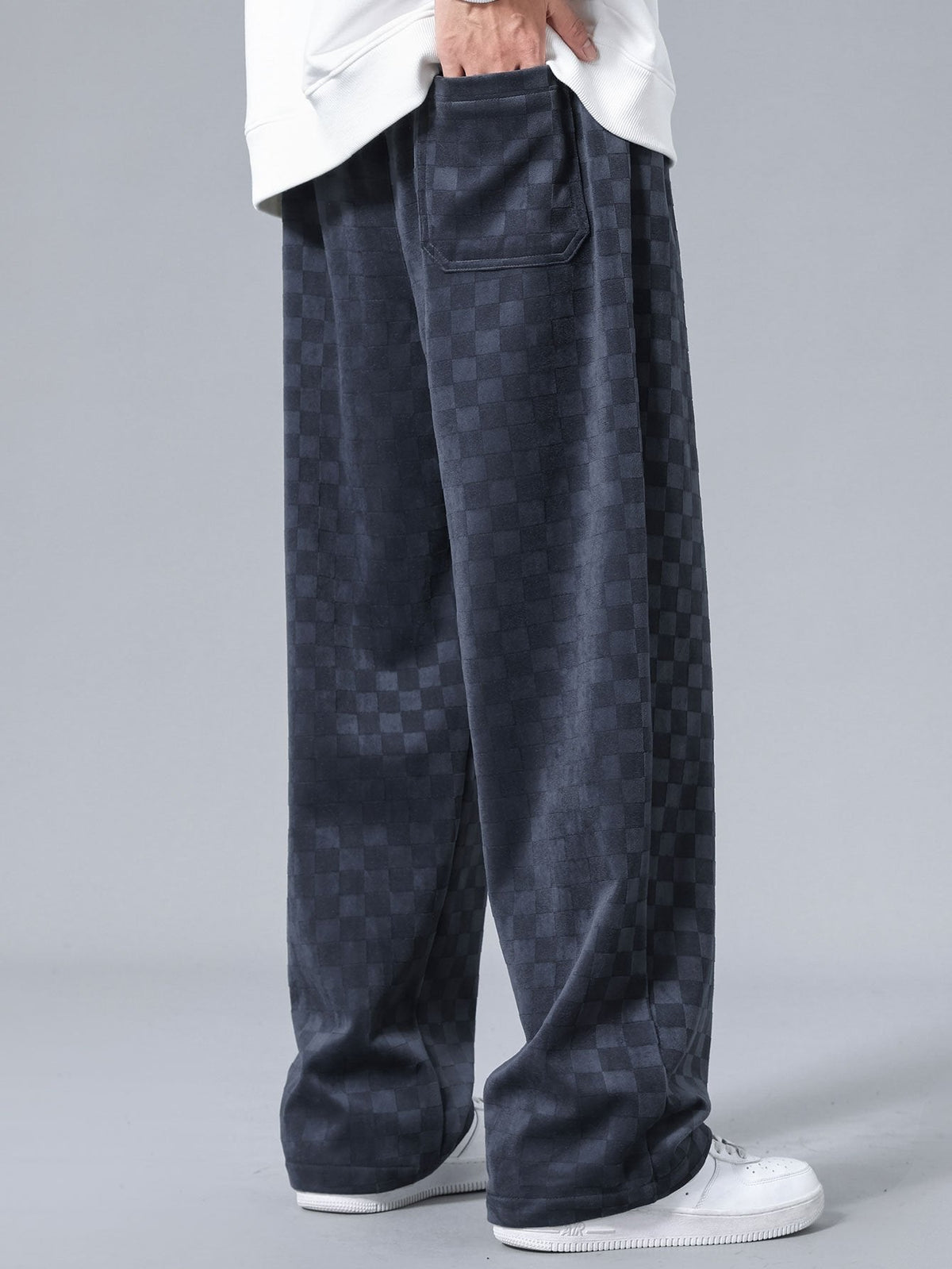 Arne | Geblokte broek straight leg