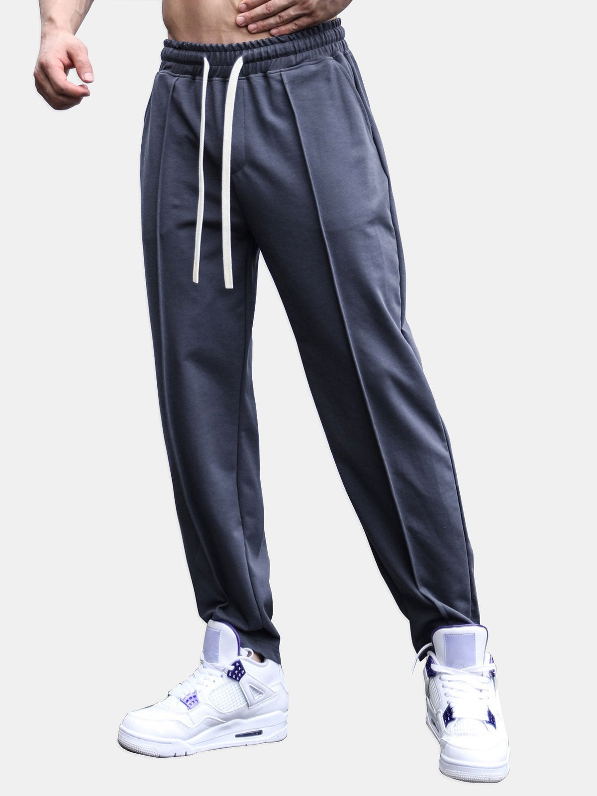 Bart | Tapered joggingbroek met pijpvouw