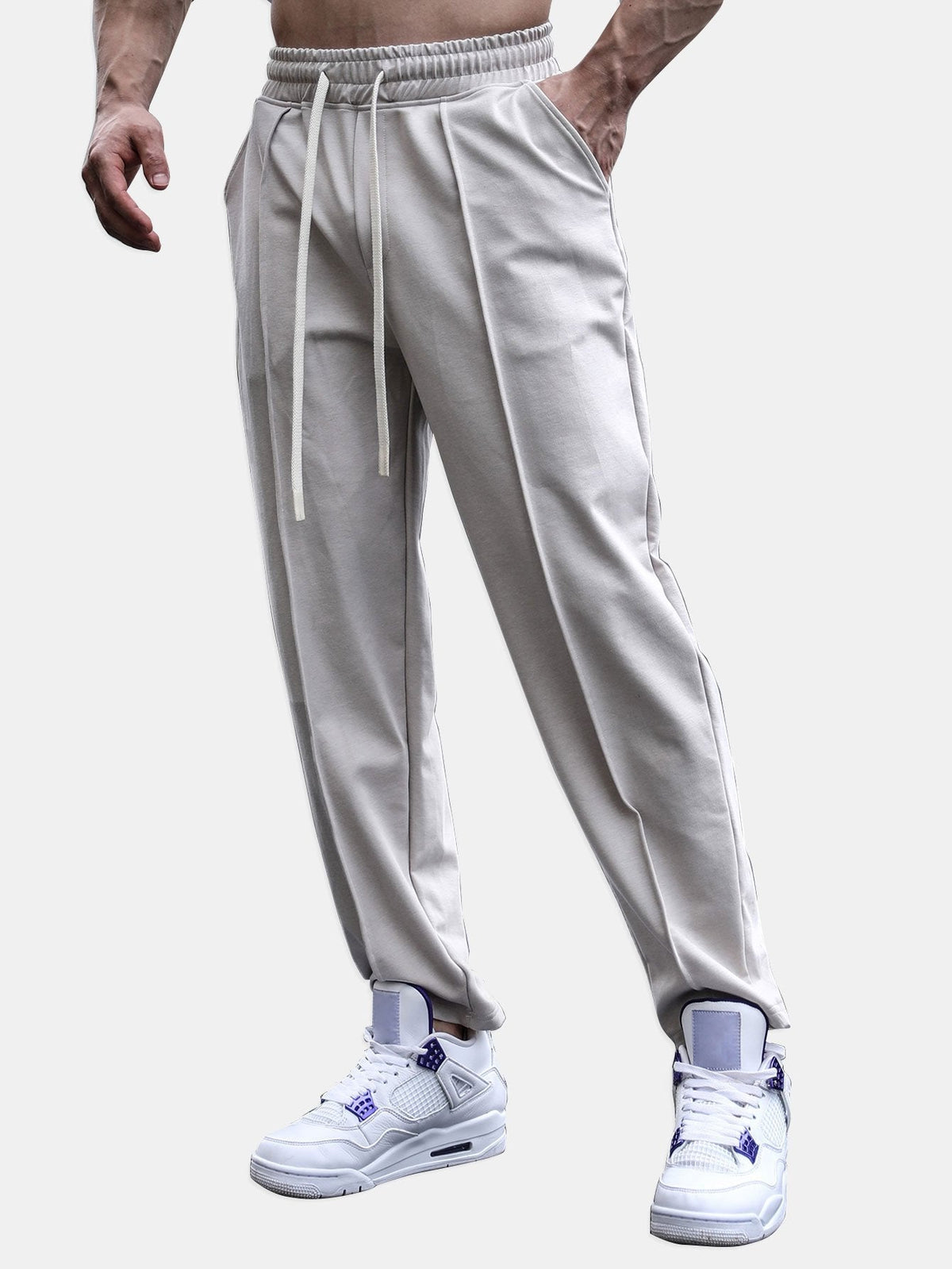 Bart | Tapered joggingbroek met pijpvouw