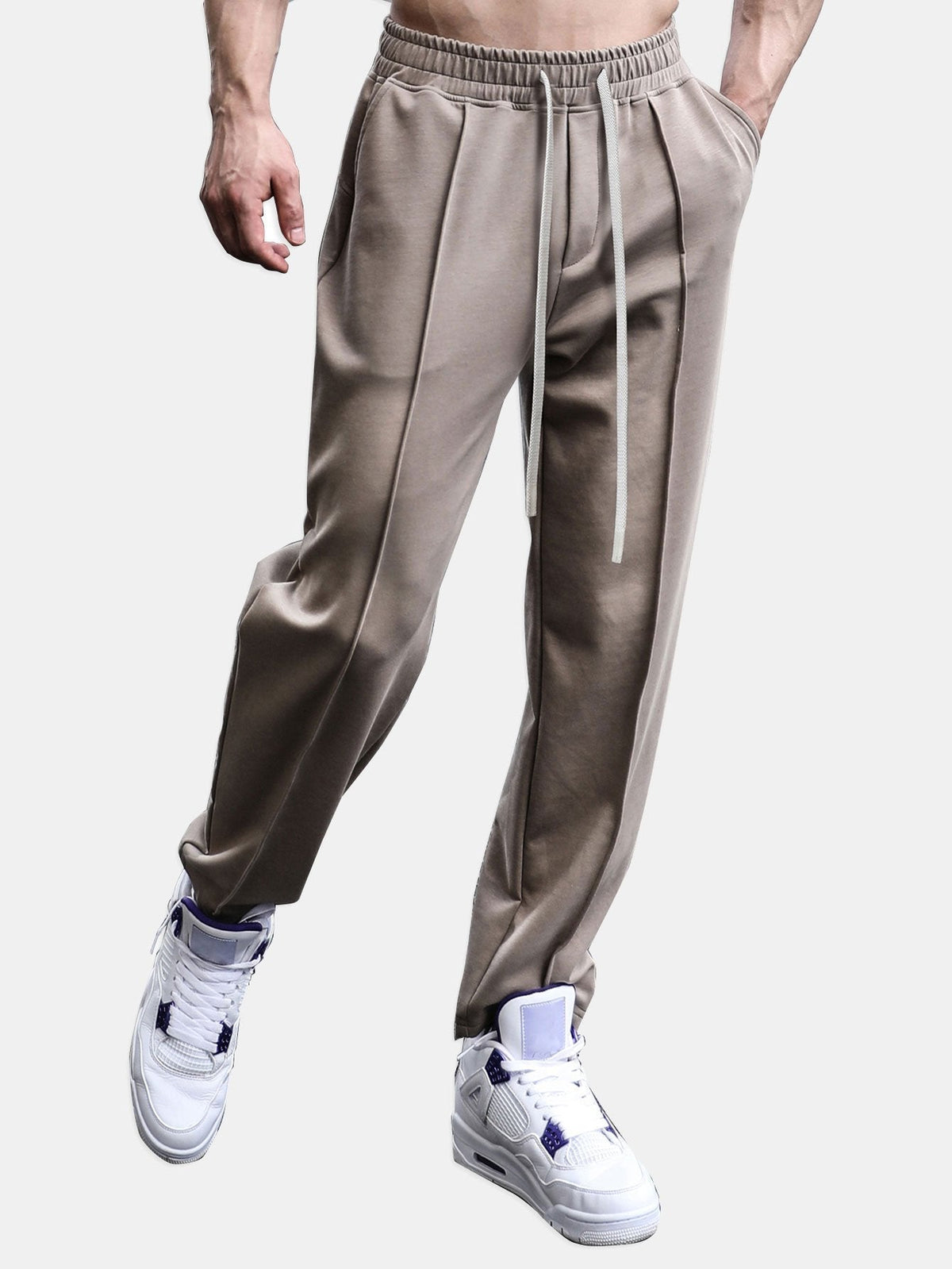 Bart | Tapered joggingbroek met pijpvouw