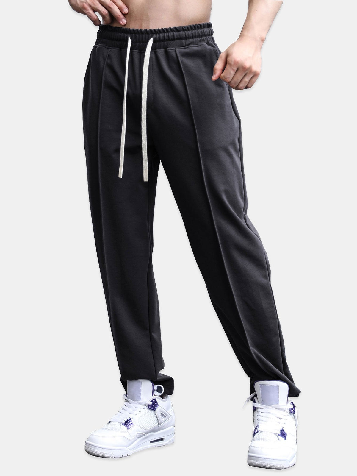 Bart | Tapered joggingbroek met pijpvouw