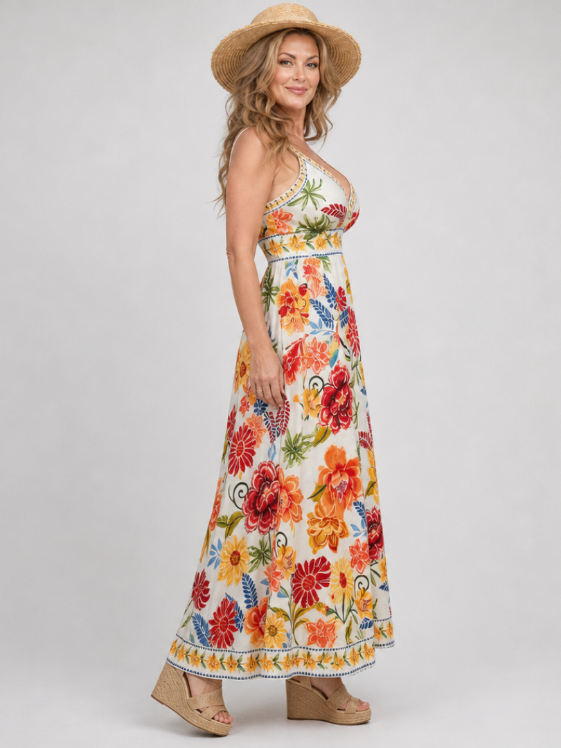 Bea | Positiejurk met bloemenprint
