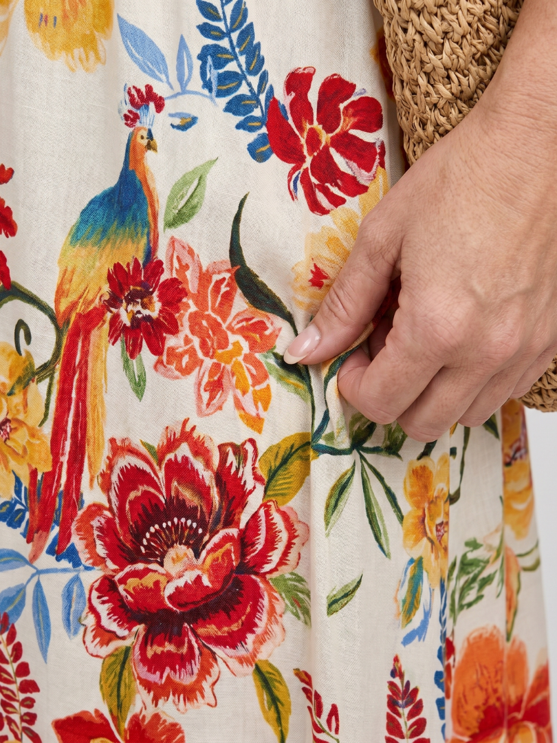 Bea | Positiejurk met bloemenprint