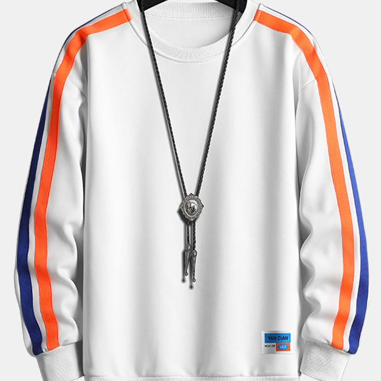 Benjamin | Sweater met contrastbanden en ronde hals