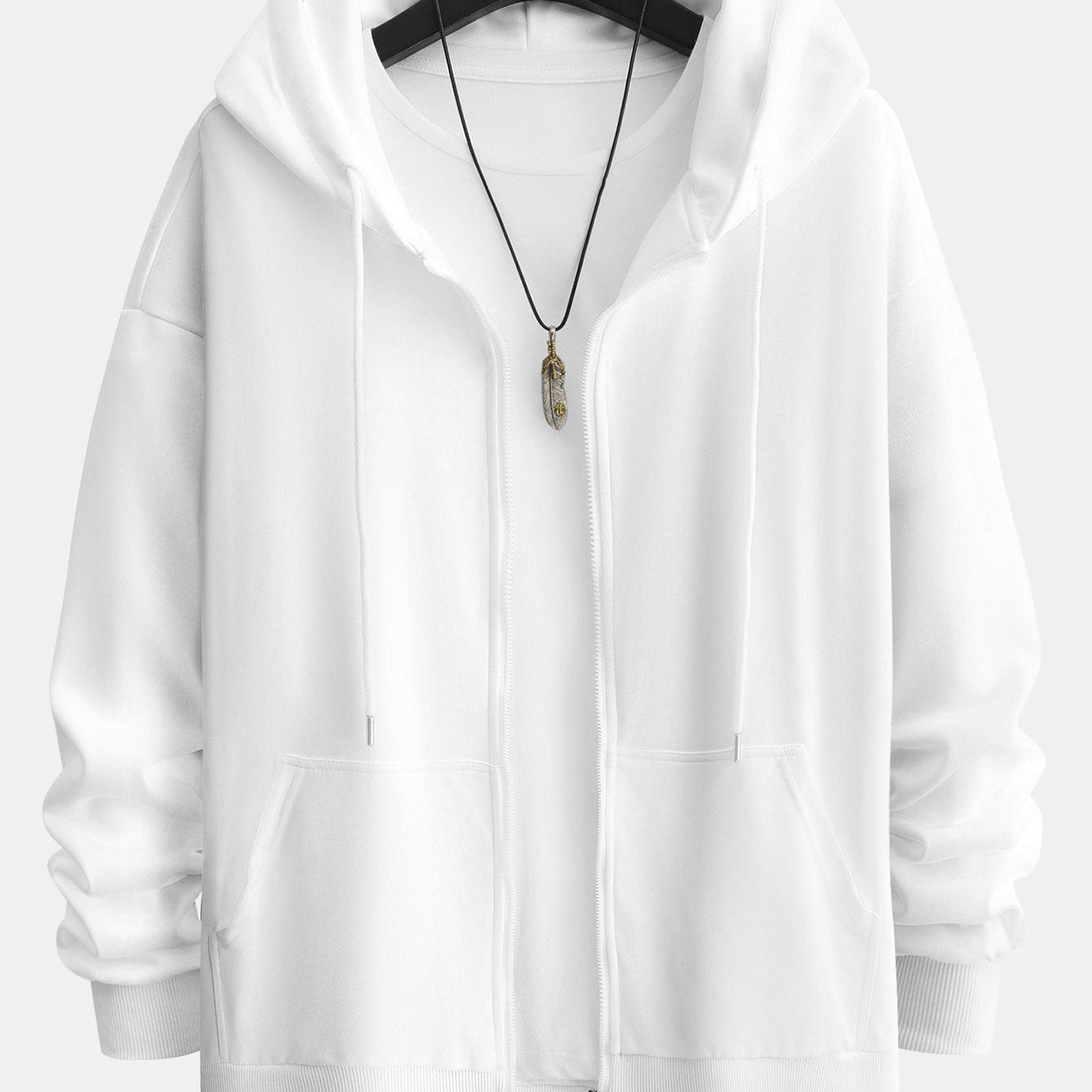 Berend | Basic hoodie met ritssluiting en relaxte pasvorm