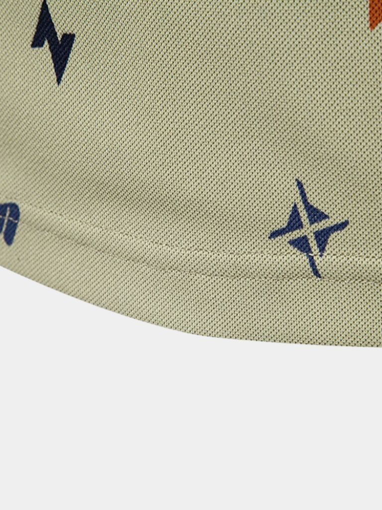 Boaz | Witte polo met print