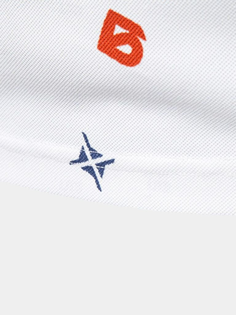 Boaz | Witte polo met print