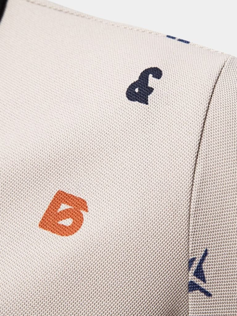 Boaz | Witte polo met print