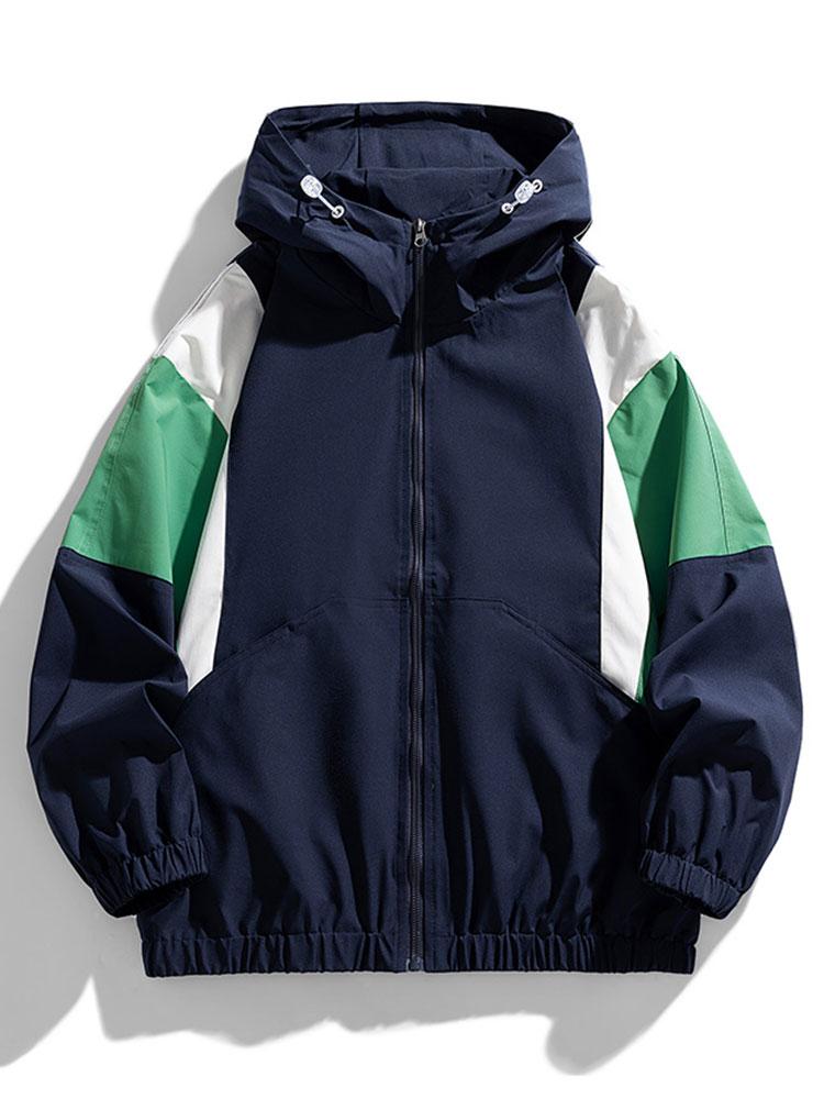 Bob | Windjack met colour-block design en capuchon