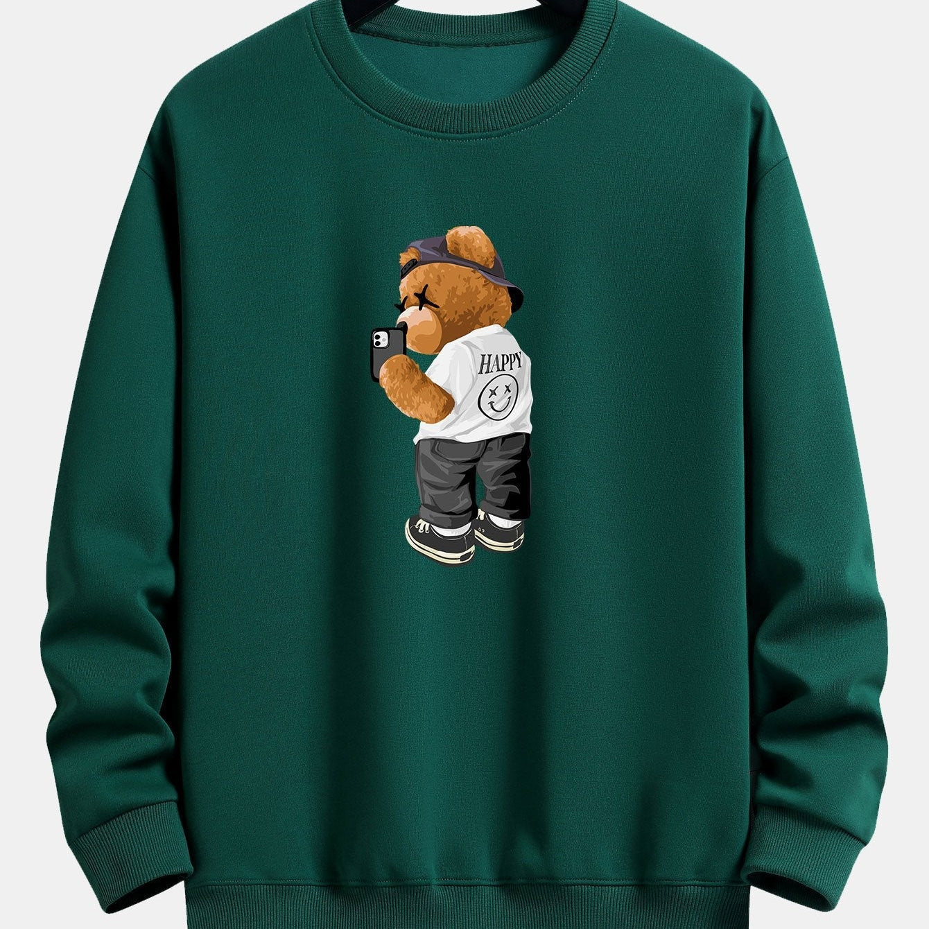 Bram | Sweater met speelse beerprint en relaxte pasvorm