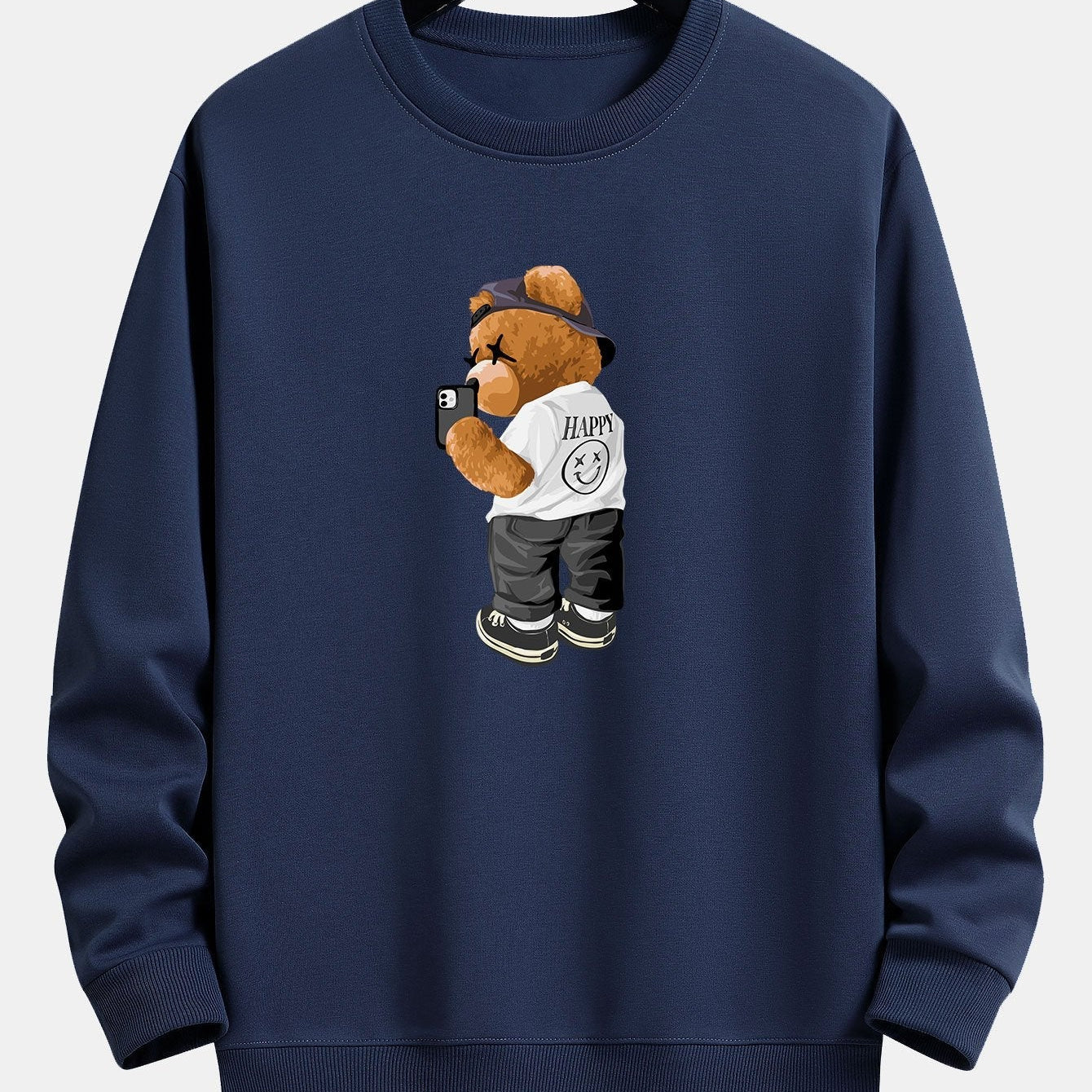 Bram | Sweater met speelse beerprint en relaxte pasvorm