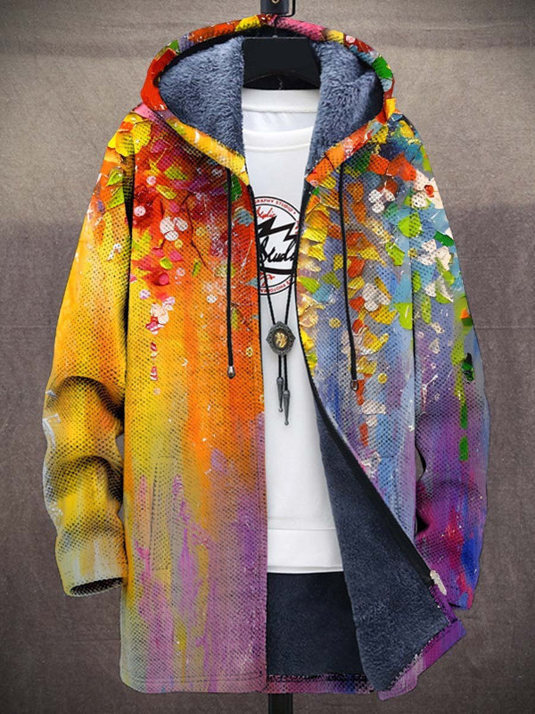 Judith | Warme Capuchoncardigan met Kunstprint