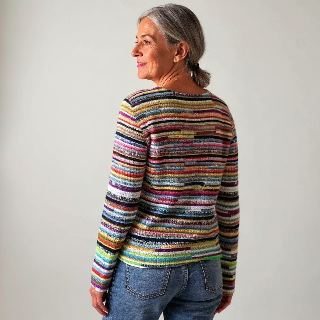 Charlotte | Warme gebreide trui met vintage dessin