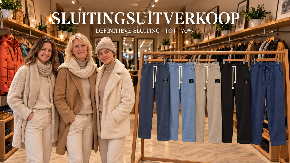Uitverkoop — ons laatste cadeau, tot -70% korting
