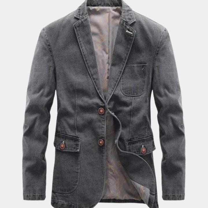 Siebe | Antracietgrijze casual blazer